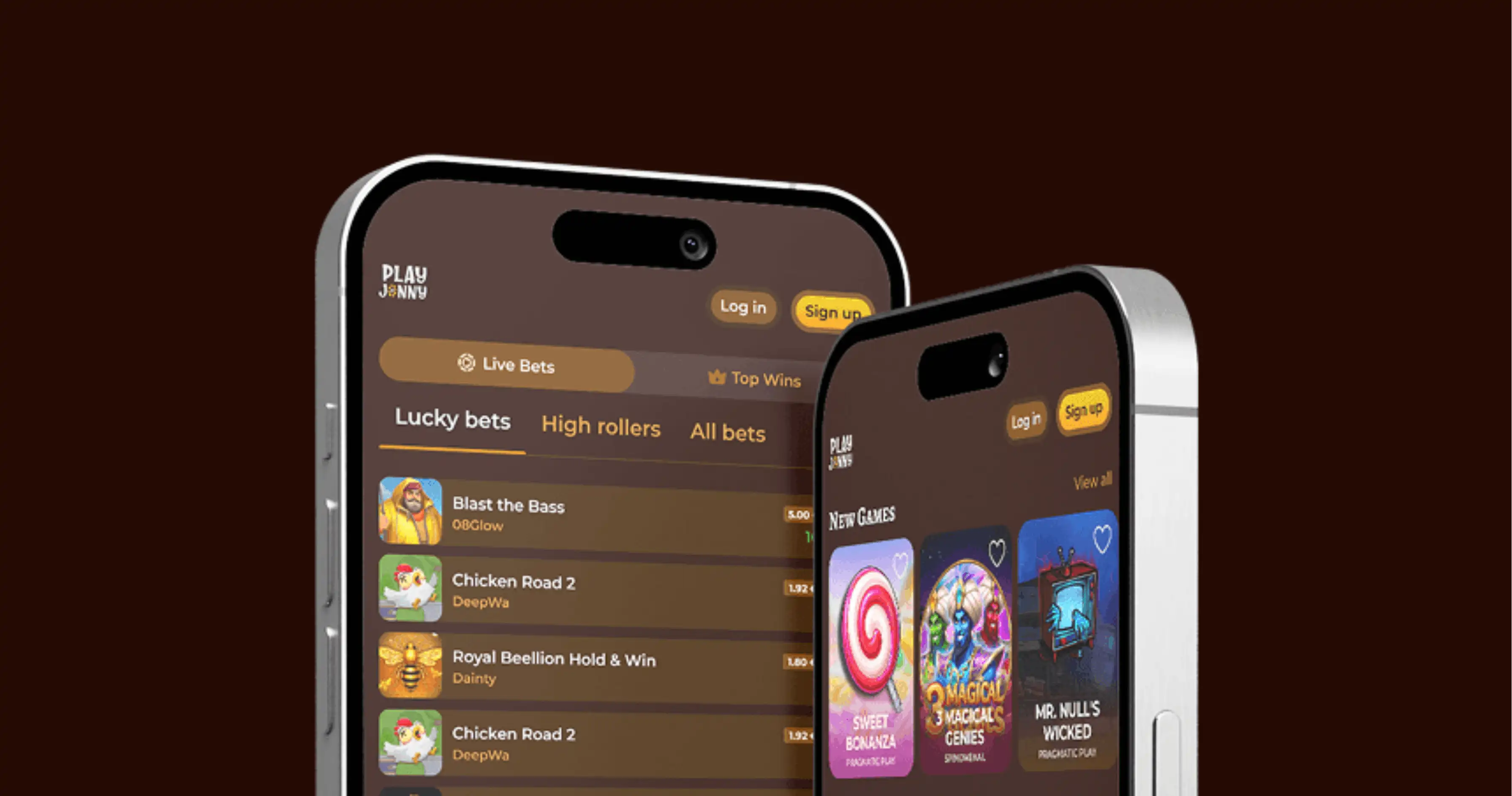 Capture d'écran de l'app PlayJonny Casino